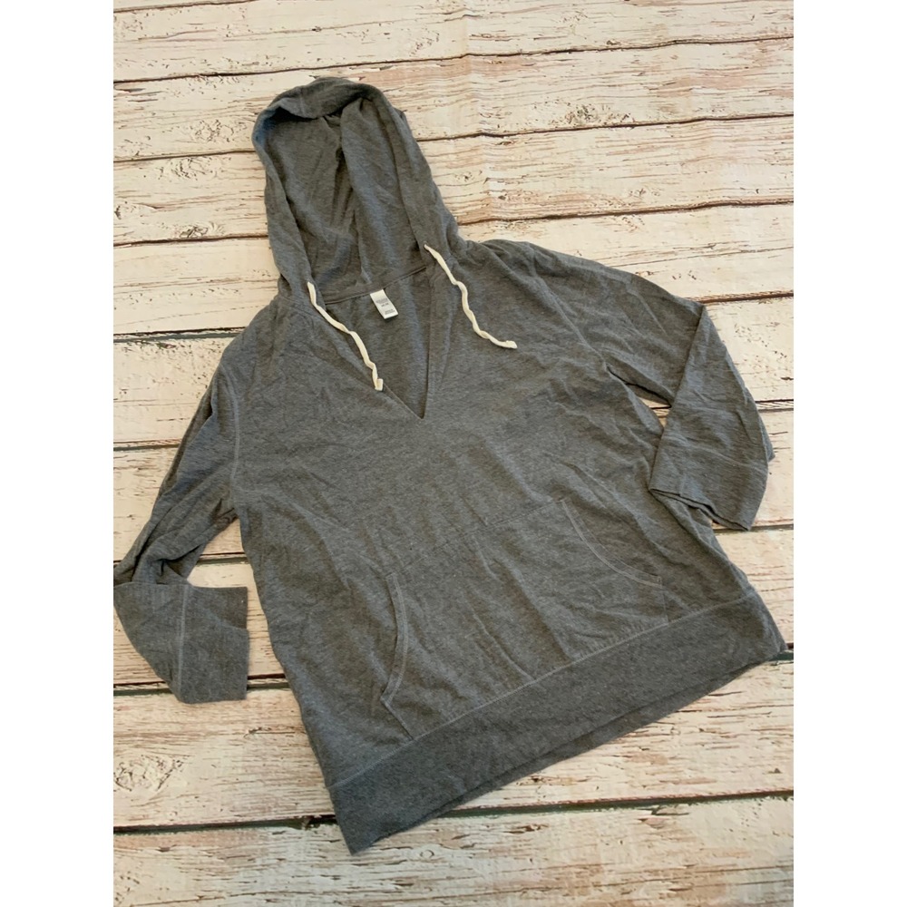 Old‎ Navy Intimates Gray V Neck Hoodie Pullover Loungewear Sweatshirt Medium